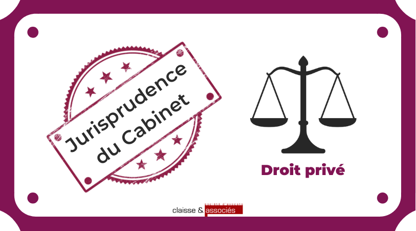 Jurisprudence du cabinet